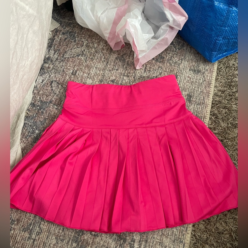Pink tennis skirt